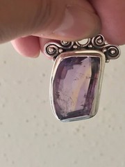 GENUINE BOLIVIAN AMETRINE GEMSTONE PENDANT 925 STERLING SILVER FREE SHIPPING!!!