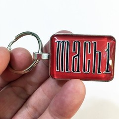 Vintage Ford Mustang Mach 1 Emblem Badge Logo Photo 1″ X 1.25″ Keychain