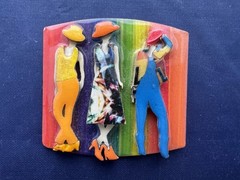 Vintage Lucinda Pin High Fashion Rainbow Background Designs Not House Like Woman