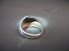 VTG Tiffany & Co 18K 750 Yellow Gold Rope 925 Sterling Silver Women Shrimp Ring