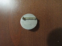 R Tennesmed sweden vintage pewter brooch PIN coloured glass