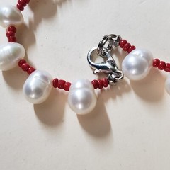 GENUINE * PEARL * BRACELET, 7 Inches , 8 mm -Handmade in USA