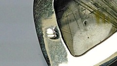ATTRACTIVE STERLING SILVER PENDANT WITH UNTREATED NATURAL RUTILATED QUARTZ!