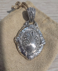 Artisan Collection Of Bali Sterling Silver Hammered Filigree Swirl Pendant Sarda