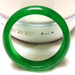 Certified Grade A Green Burma Natural 60mm Jade jadeite Bangle Bracelet