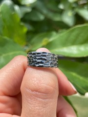 Hammered Sterling Silver Band Ring Size 6 | 925 Sterling Silver D185