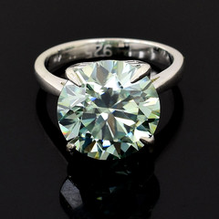 RARE 7.45 Ct Blue Diamond Solitaire Ring- FREE Diamond studs-FREE Tariffs