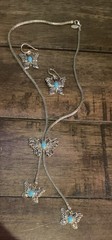 Samuel B Artisan Jewelry Set From Bali Hand Crafted 925 Turquoise Butterfly
