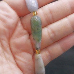 Natural Multi-Color Agate Bracelet Stretch Cylinder Beads Artisan Made Earthy