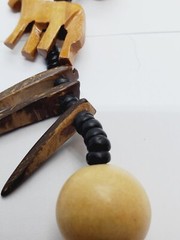 Vintage Estate Find Old Tribal Necklace Very Cool(21)