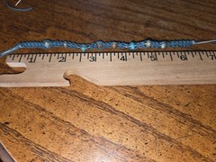 BoHo hemp bracelet w green beads. sml/med women’s 6-inch adjustable M3033