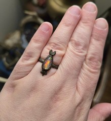 Artisan Sterling Silver Star Native Ethiopian Welo Opal Ring Etsy
