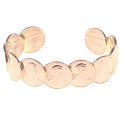 Copper Penny Bracelet Never-Broke® – Welded Copper Pennies Size Medium