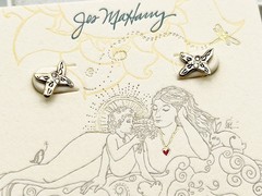 Jes MaHarry 14K Gold and Diamond Butterfly Stud Earrings