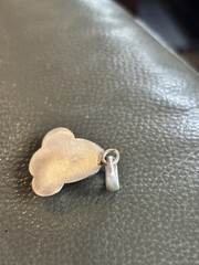 White Buffalo Turquoise With Brown/ Copper Jasper Accent Stone In A Pendant