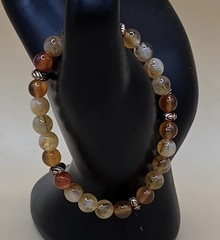 Citrine, Carnelian and Copper Beaded Bracelet