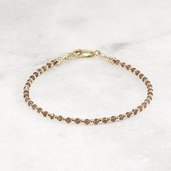 2mm Tiny Scapolite Bracelet – Minimal 14k Gold Filled