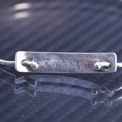 Size adjustable, vtg stackable sterling silver 925 bangle, bracelet Graceful