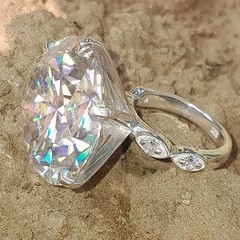 20Ct Certified White Diamond Solitaire Ring ! No Tariffs , Free Diamond Studs