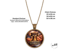 Commemorative USA Semiquincentennial 250 Years Patriotism Bronze Silver Jewelry