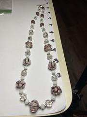 Artisan Handcrafted Art Deco Lampwork Glass Jewelry Purple Haze Necklace #3