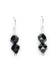 Goldstone Dark Blue 8mm Star Shape Gemstone .925 Sterling Silver Earrings 1″