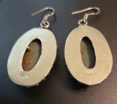 Artisan Handmade Sterling Silver Unakite Jasper Dangle Earrings
