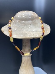 Amber Bead Baltic Sea Graduated Natural FOUR Color Necklace Handmade 44.5cm 8g