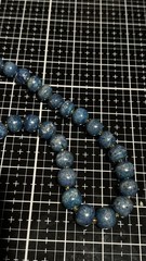 Blue Denim Lapis Lazuli Rondell Beaded Necklace 19″ 13mm Beads Gemstone