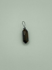 Natural Tiger Eye Gemstone Double Terminated Point Pendant