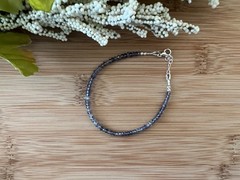 New! Iolite & Sterling Silver Handmade Bracelet 7 1/4 to 8 in. – B746