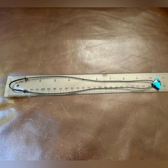 Native American Alaska Native Turquoise Leather Necklace