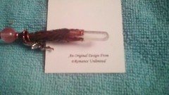 FAIRY Fairies Glass CHERRY QUARTZ Genuine Lemurian Crystal Point PENDANT Wand P