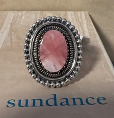 NWT Sundance Catalog Silver Rhodochrosite “Radiant Ring” size 6 $128