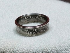 UTAH – Size 9 State Quarter Coin Ring