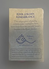 Hand Blown Bottle Pendent / River Jordan Rememberance/ Certificate/preowned