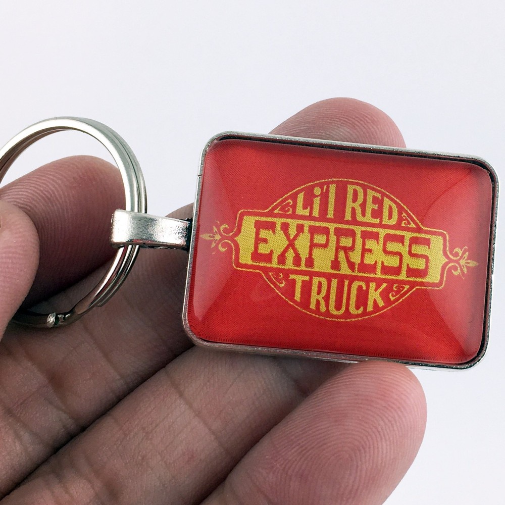Vintage Dodge Lil Red Express Truck Fender Emblem Logo 1 x 1.25 Inch Keychain