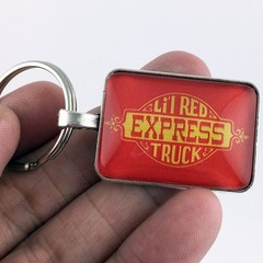 Vintage Dodge Lil Red Express Truck Fender Emblem Logo 1 x 1.25 Inch Keychain