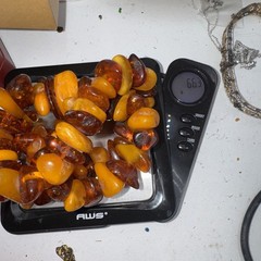 Natural Baltic Amber Honey, Butterscotch & Deep Cognac Necklace 20″ -66.3g