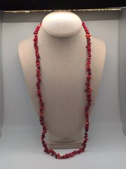 JTV Handmade Genuine Coral Freeform Nugget 32″ Necklace Weighs 55 Grams