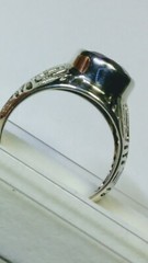 MAJESTIC NATURAL AMETHYST IN.925 STERLING SILVER DESIGNER RING IN SIZE 8.25-8.5