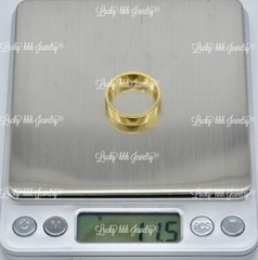 11.50 grams 24k Solid Yellow Gold custom Handmade flat band ring Any size 5-12