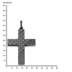 S.oliver Jewel Men’s Necklace Carbon Stainless Steel 2022635 Cross