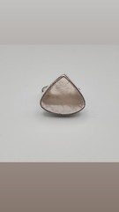 Natural Rose Quartz Crystal Ring In Sterling Silver Size 8.5