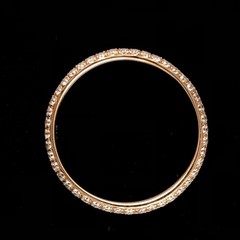 10K Solid Gold 2Row Micro Pave Full Eternity Ring Natural Diamonds 0.6‑0.8ctw