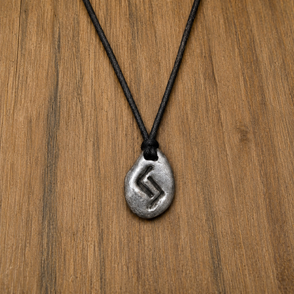 Jera Rune Pendant ᛃ [BOLD FINISH] ᛃ Pewter Talisman for Harvest & Patience