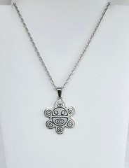 Taino Sun Puerto Rico Symbol Necklace Unisex Stainless Steel Neckalace