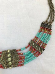Handmade Neckless Egyptian Cleopatra Style Beaded
