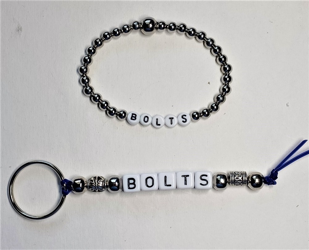 Bolts Sports Bracelet and Key Ring-Luggage Tag-Backpack Tag