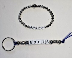 Bolts Sports Bracelet and Key Ring-Luggage Tag-Backpack Tag